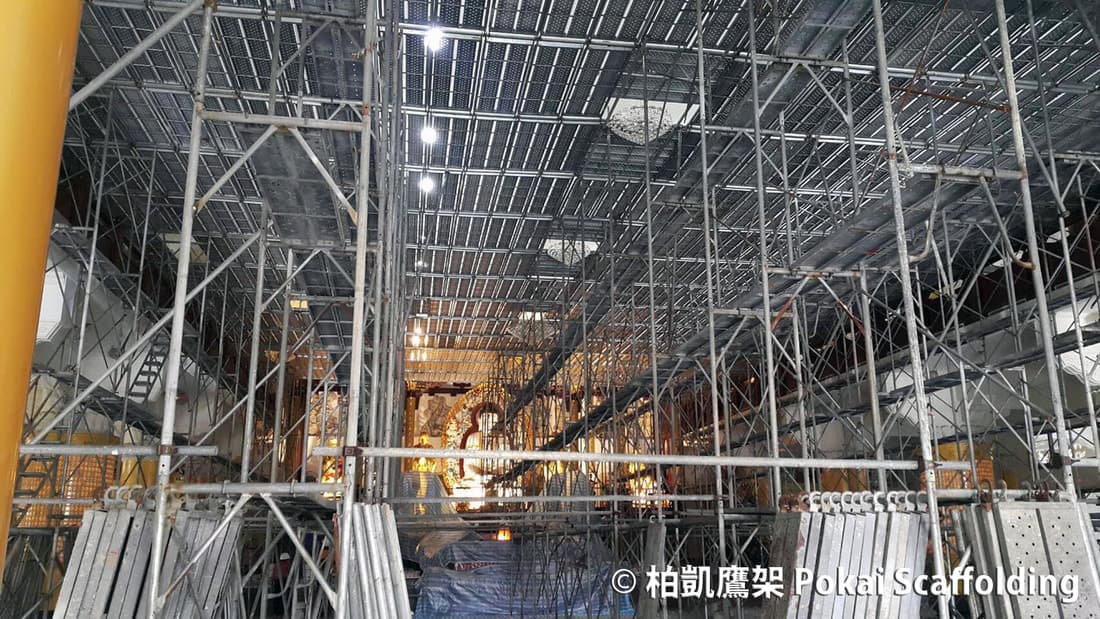 基隆靈泉禪寺古蹟維護工程與柏凱專業系統施工架搭設