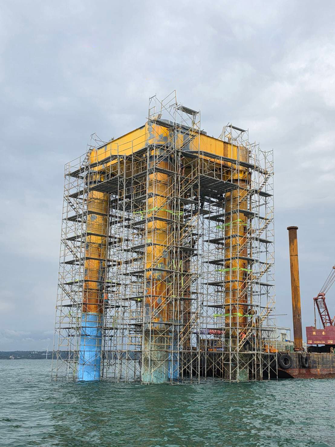 竹南海上觀測平台整修與鷹架工程｜柏凱鷹架